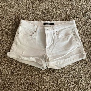 Joe’s Jeans White Denim Mid Rise Cuffed Shorts